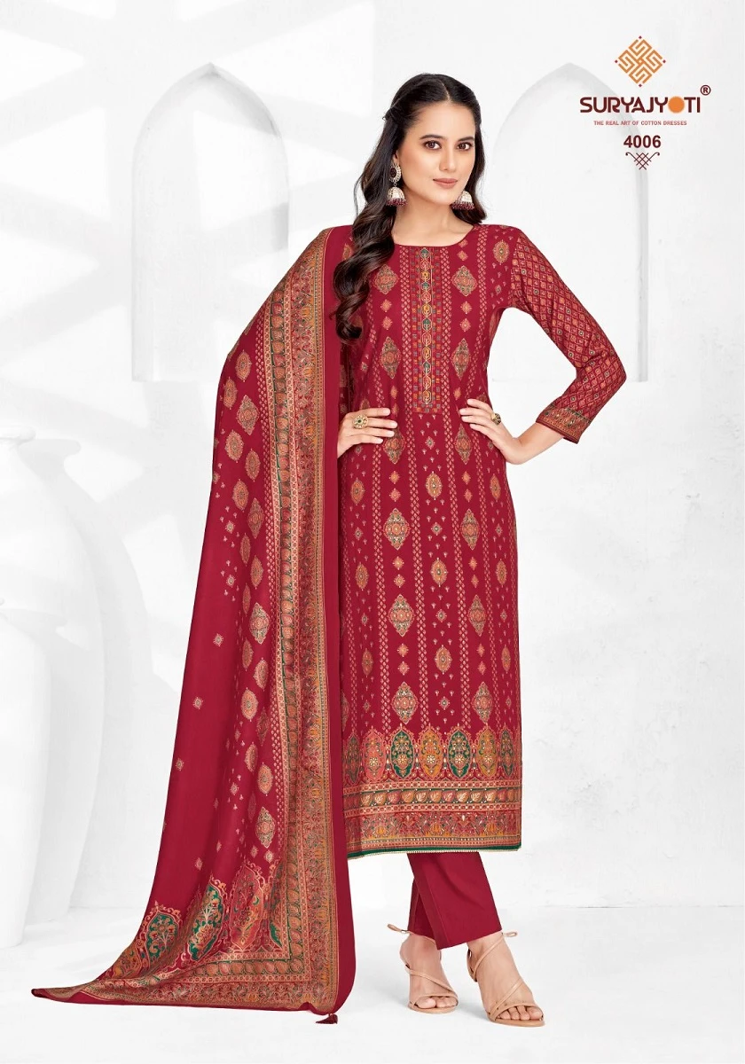 Suryajyoti Pushpa Vol 4 Pure Model Wholesale Salwar Suit Catalog — Wholesale Salwar Suits, MPA wholesale from Surat - Gallery Image 4
